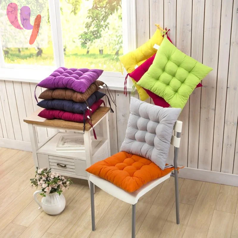 Hot Sale Soft Thick Padded Square Seat Cushion With Cute Cartoon Prints Fixed Ties For Home Office Indoor Outdoor Use