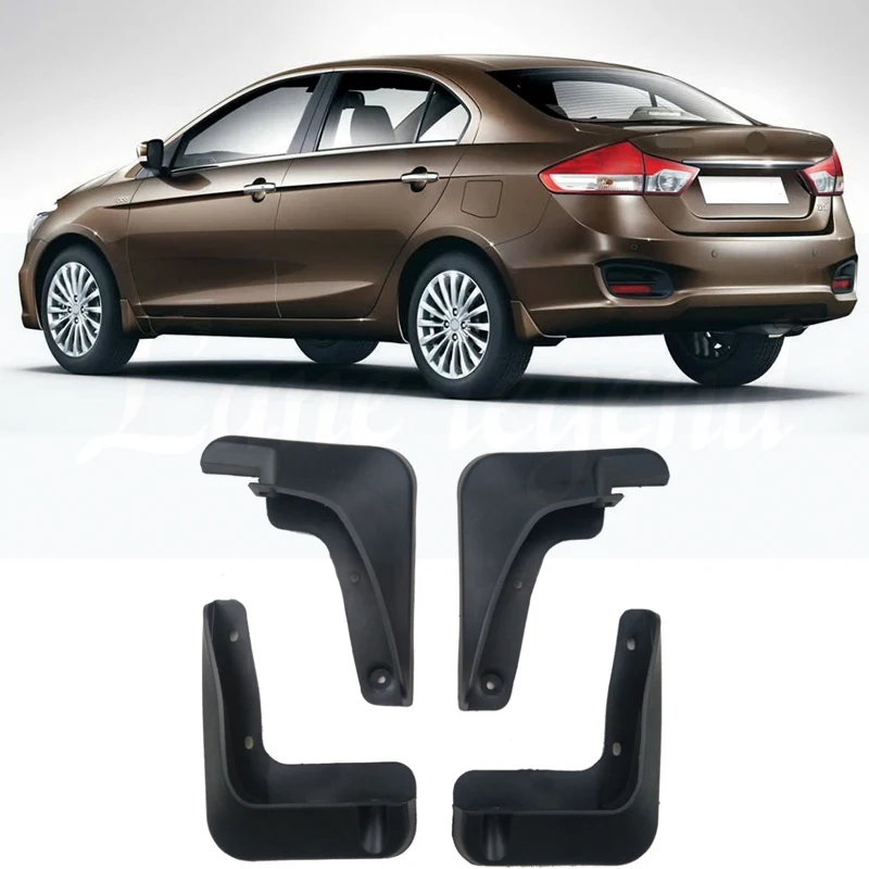 Car Molded Mud Flaps For Suzuki Ciaz / Alivio Sedan 2014-2017 Mudflaps Splash Guards Mud Flap Mudguards Fender 2015 2016