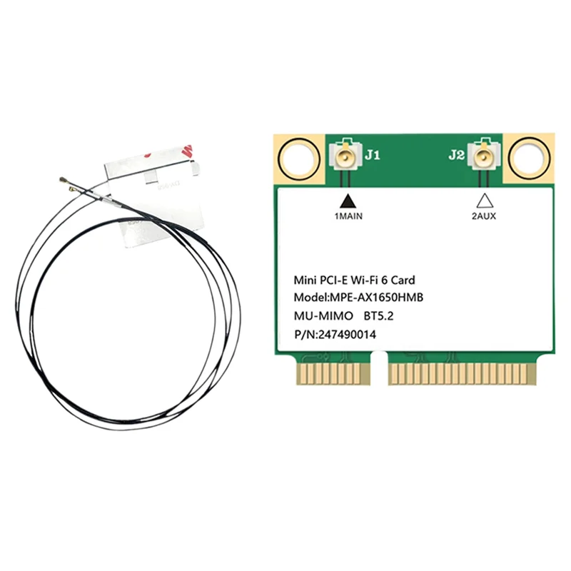 AAAEL-AX1650 Drahtlose WLAN-Karte 2,4G/5G 2974M Dual-Band AX1650 Drahtlose WLAN-Karte Bluetooth 5.2 Gigabit Drahtlose Netzwerkkarte