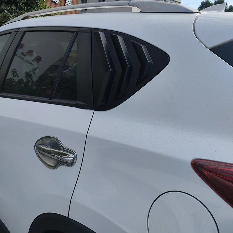 Rear Side Window Louver Vent Cover Shutter Blinds Panel Trims For Mazda CX-5 CX5 KF KE 2013 14 -2016 2017-2022 ABS Car Styling