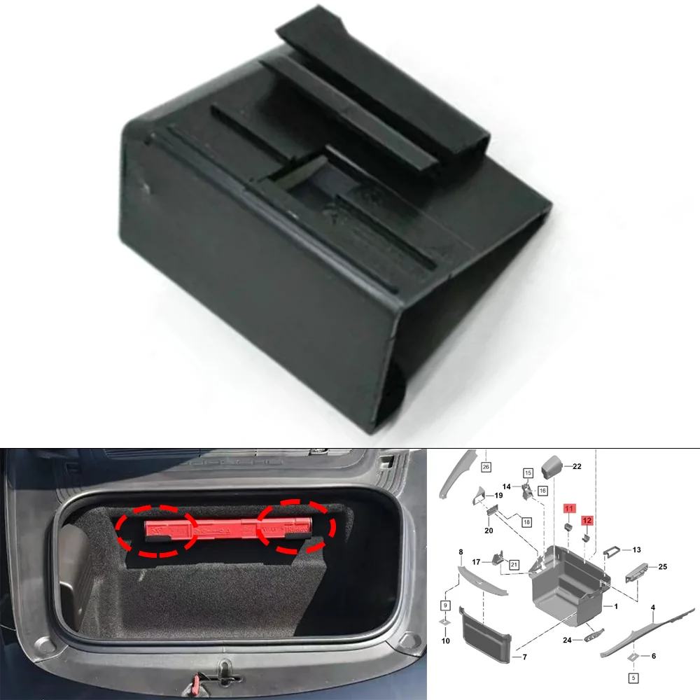 Front Hood Storage Compartment Triangle Warning Sign Bracket Retaining Strap Clip For Porsche 981 718 Boxster Cayman 911 991
