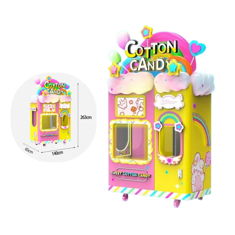 Factory Price Automatic Cotton Candy Vending Machine Commercial Cotton Candy Vending Automatic For Shopping Mall