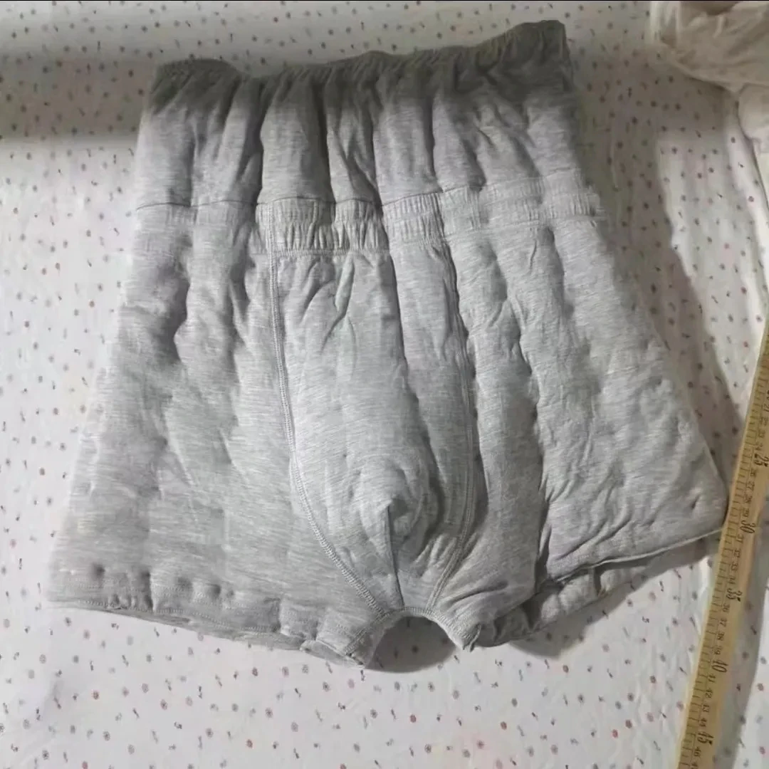 (can custom)  Man's  Cotton Blended High Waist Briefs Sleek Absord Middle Waist Shaping Panties Tummy Control Puffy Big Shape