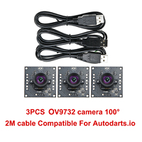 3Pcs IMX179/OV2735/OV9732 USB Camera Module 100° 30FPS No Distortion Compatible For Autodarts.io Win Mac Linux Raspberry