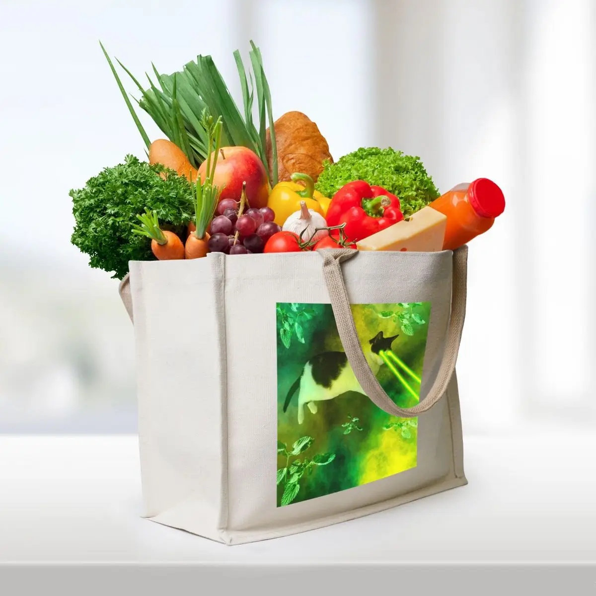 Catnip adventure Tote Bag shopper bags reusable shopping bag Lady bags eco bag folding