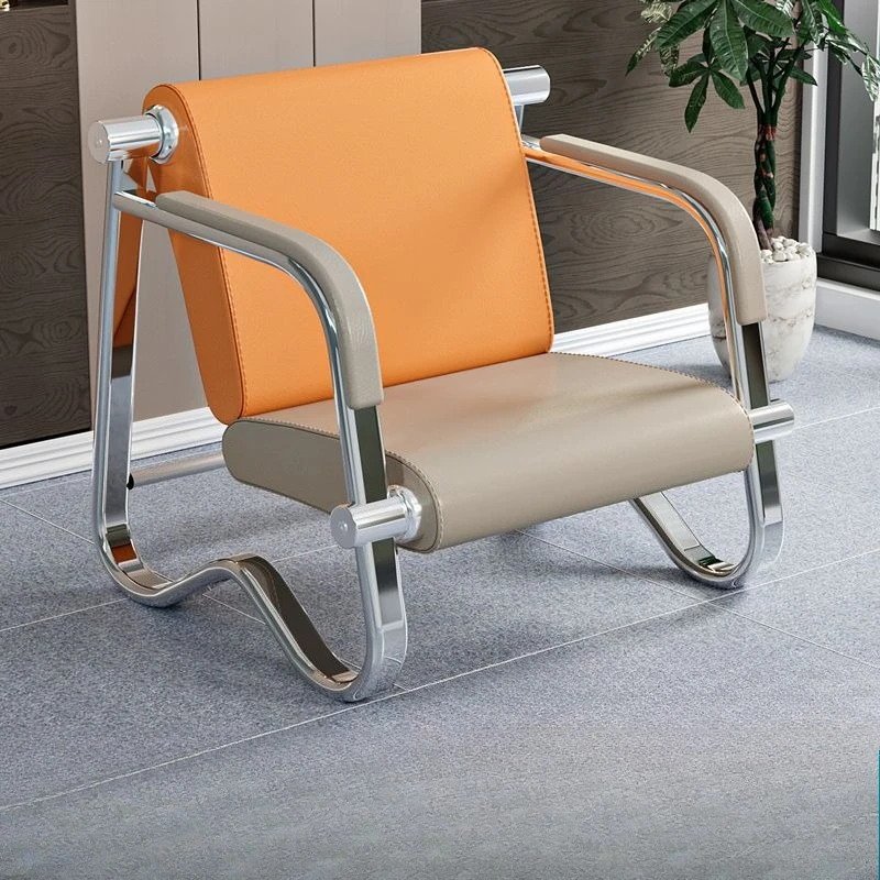

Sofa small apartment three-person business reception waiting chair metal bracket sofa chair