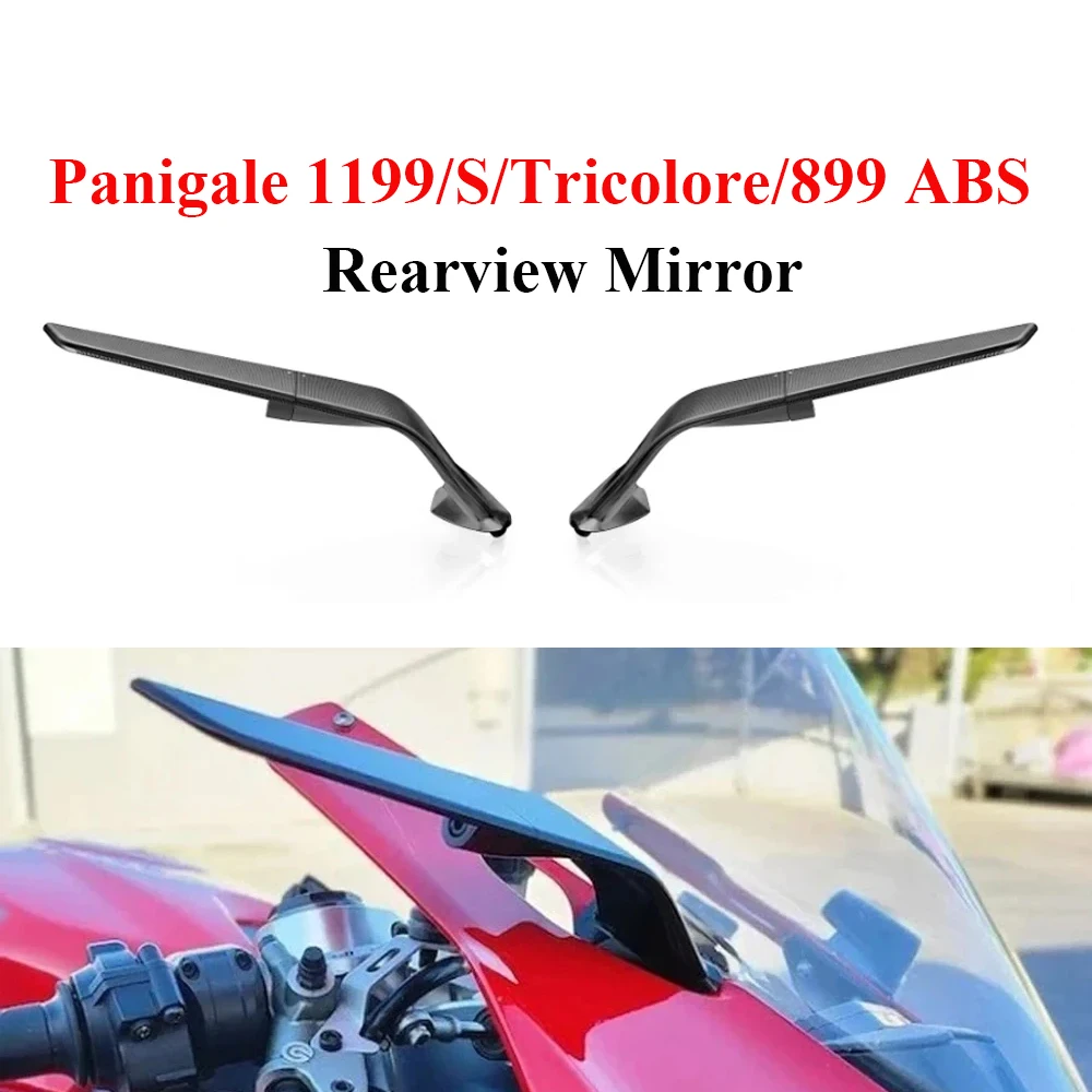 

PANIGALE 899 Stealth Mirrors Wing Mirrors Rearview Mirrors For Ducati Panigale 1199 S Tricolore ABS Adjustable Rotatable Mirrors