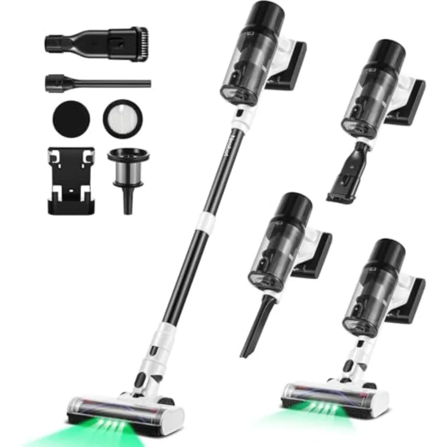 

Cordless Vacuum Cleaner 600W 50KPA 70Mins Cordless Stick Vacuum Cleaner with Self-Standing Stick Vacuum with Intelligent Auto M