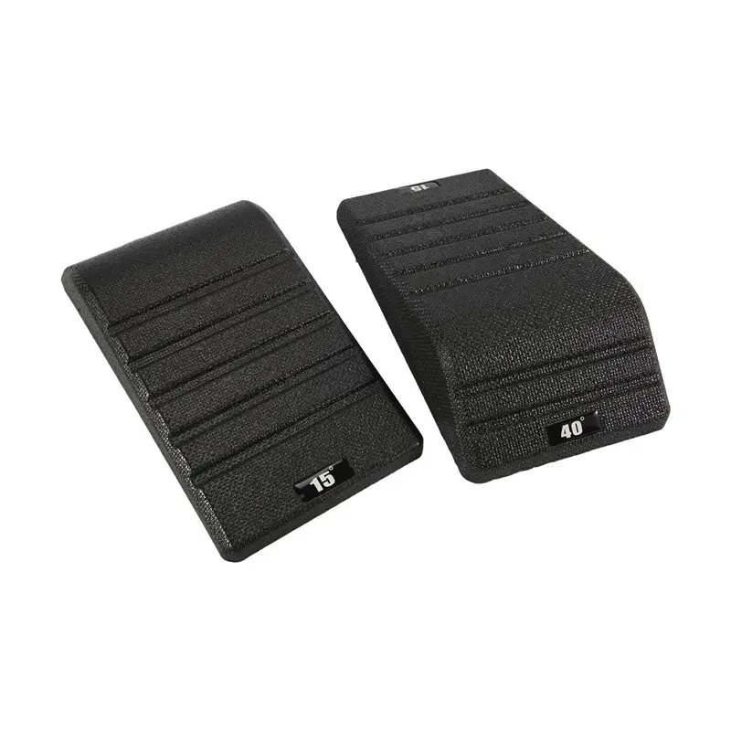 A07T-Professional Yoga Wedge Equipment 2PCS Squat Wedge Block Non Slip For Calf Raise Slant Board Ramp For Squats Black