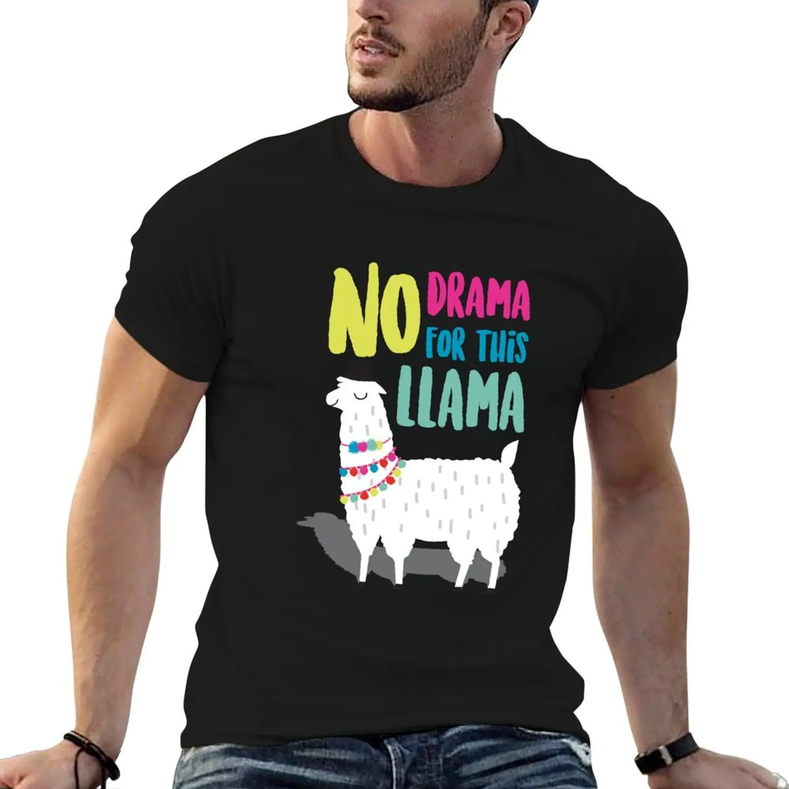 

fit Drama LLama shirts man cotton man slim shirt For This for T-Shirt t anime tshirt t No