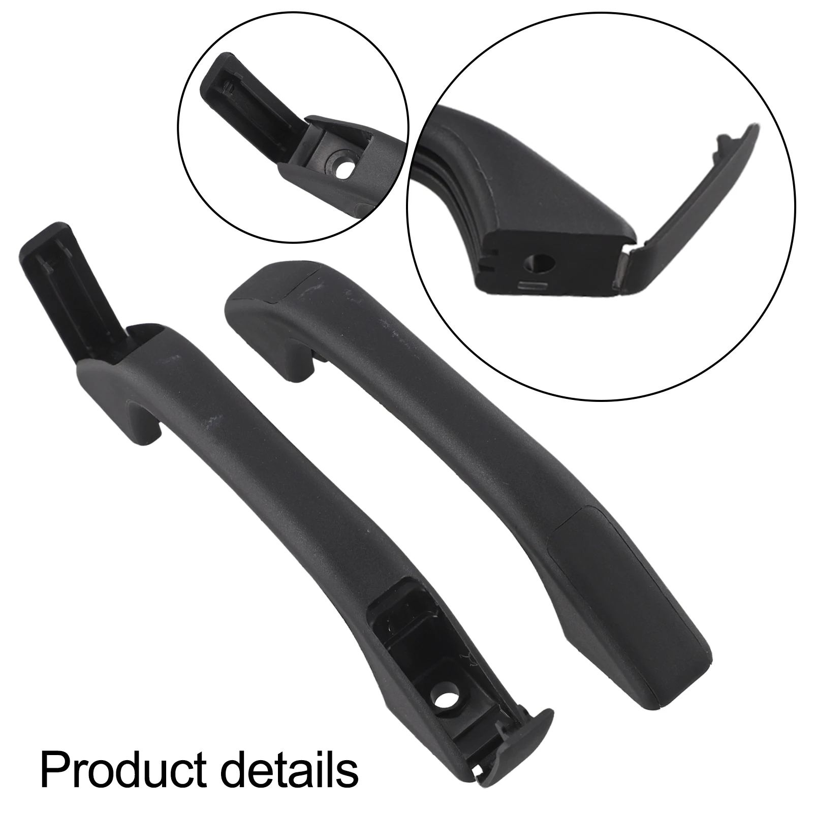 Black Grab Pull Door Handle 132mm Mounting Hole Distance Easy Installation Handle Hole Covers Included Vehicle Accessory