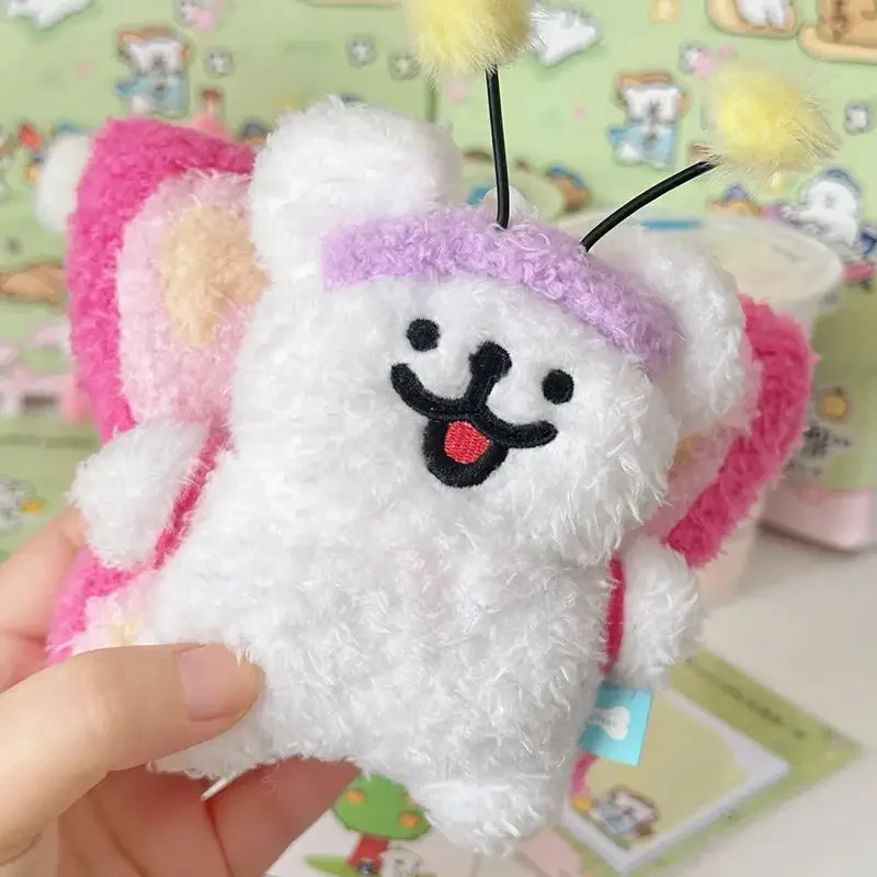 Poupées en peluche de dessin animé pour filles, chien Love Line, ailes de papillon, pendentif Kawaii, porte-clés pour sac à dos, jouets périphériques créatifs, cadeaux d'anniversaire