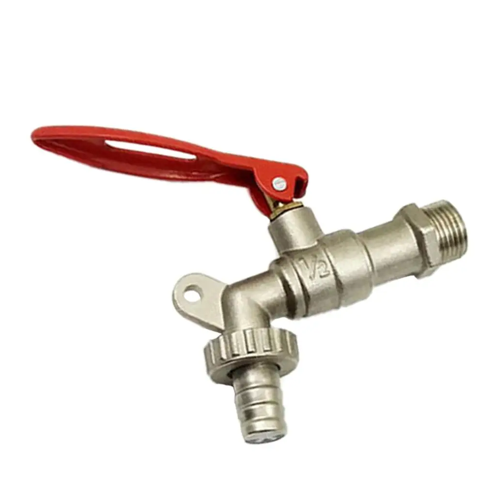 Brass Lockable Water Faucet DN15 Male Thread Washbasin Faucet Water Regulator Valve for Kitchen Garden Public Use