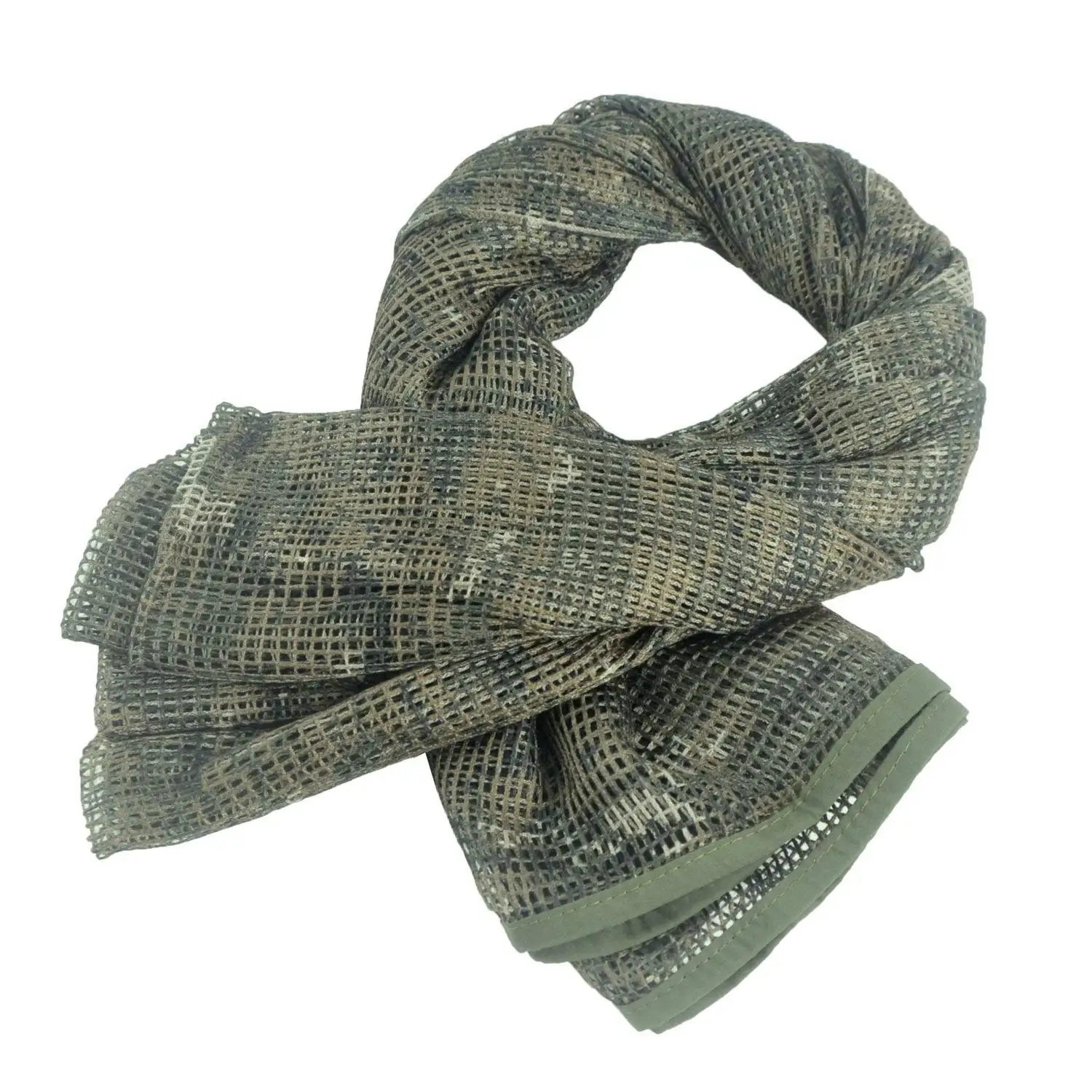 Camouflage Netting Tactical Mesh Camo Breathbale Scarf Sniper Face Veil Scarves for Wargame Sports Hunting Shooting Camping