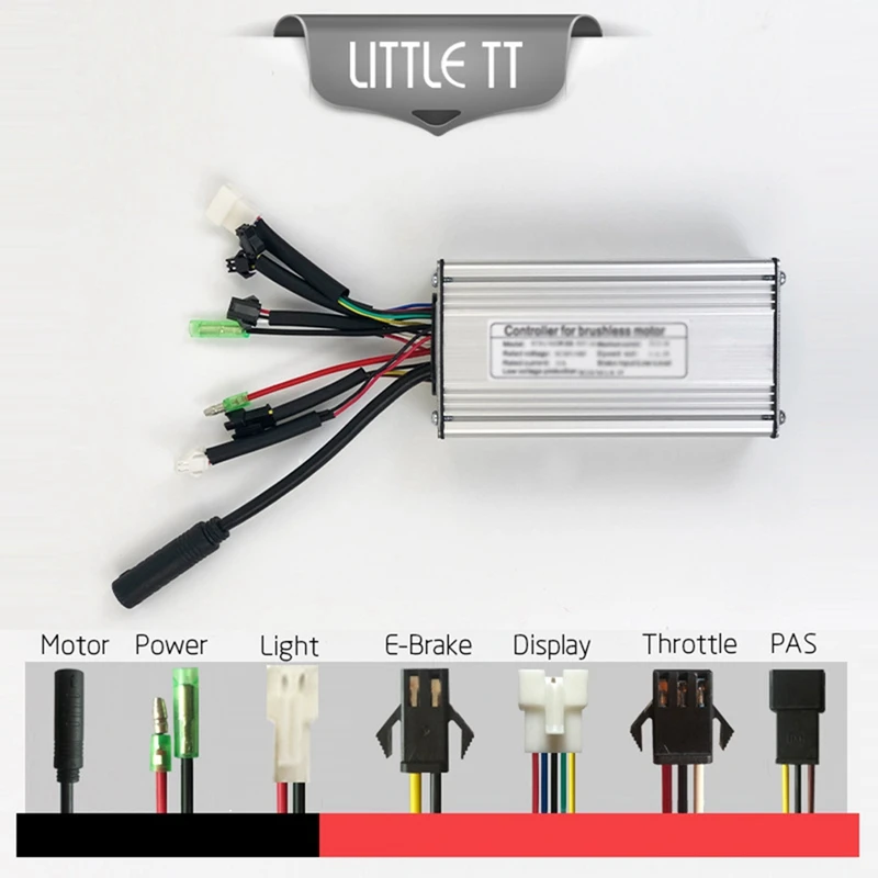 1Set LCD5 Display Panel Electric Bicycle Scooter Brushless 25A Controller With Lights Kit E-Bike Parts 36V/48V