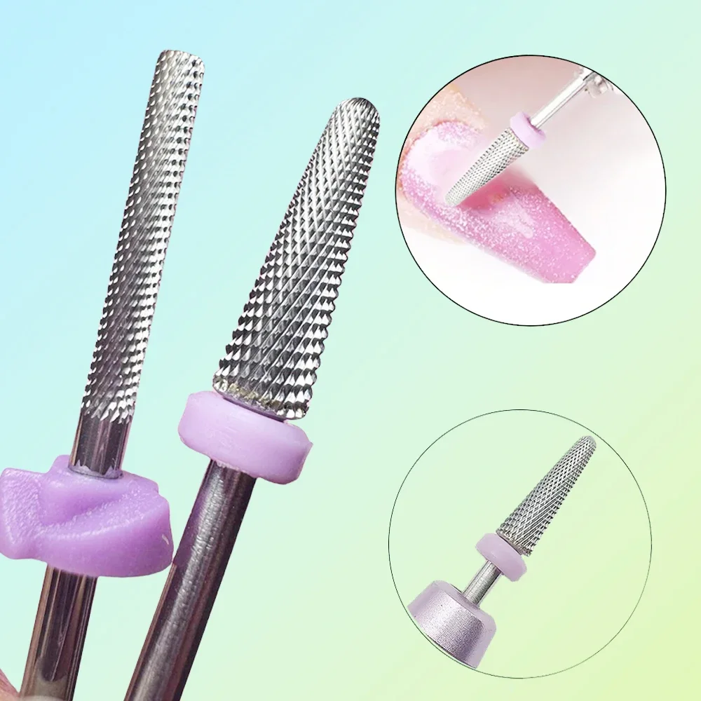 

1/2 шт. 3/32 "5 в 1 XXF профессиональные твердосплавные сверла для ногтей, вольфрамовые высококачественные сверла из вольфрамовой стали Tech, быстрая насадка для кутикулы