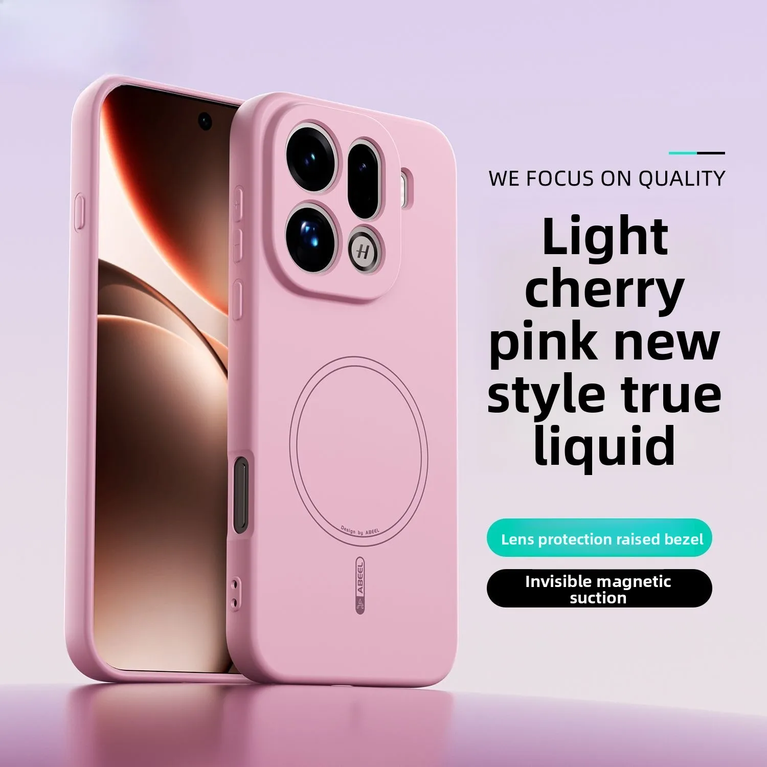 Etui na OPPO Find X9 Pro Magnetyczne Kolorowe Silikonowe z Płynnym Wypełnieniem Antypoślizgowe Ochronne na OPPO Find X9 Pro Odporne na Wstrząsy — zdjęcie produktu 2