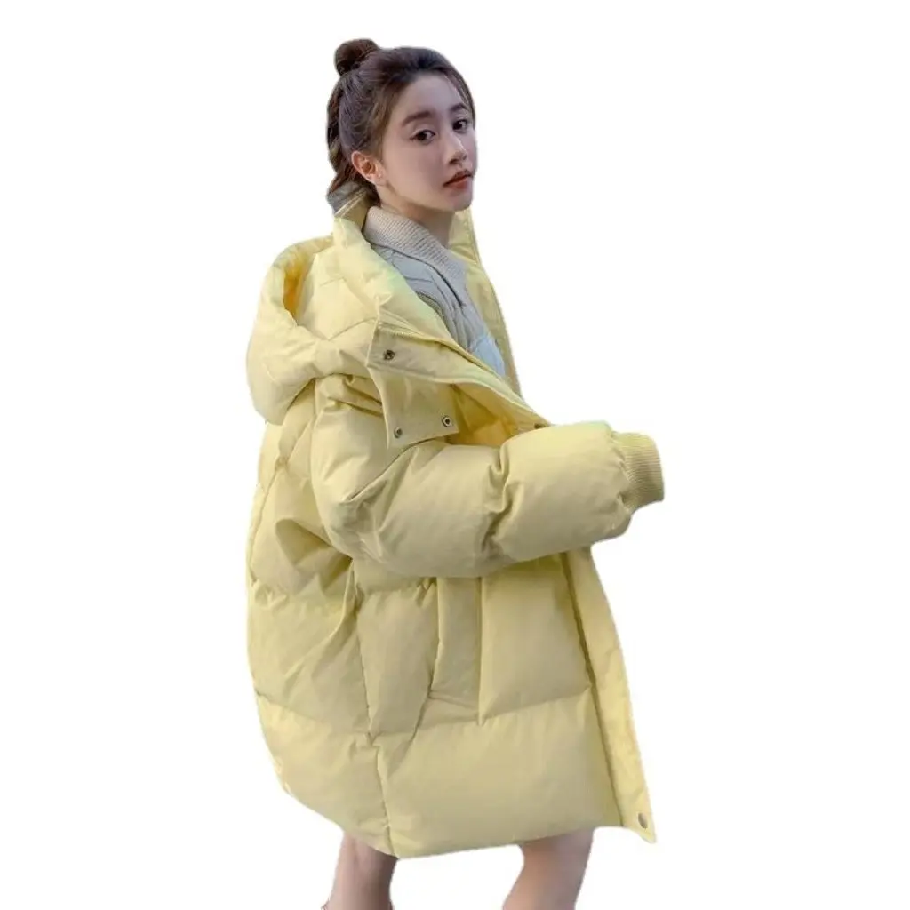 Korean-Style Short down Cotton Jacket for Petite Women Thickened Winter Coat Gentle Style Live Broadcast