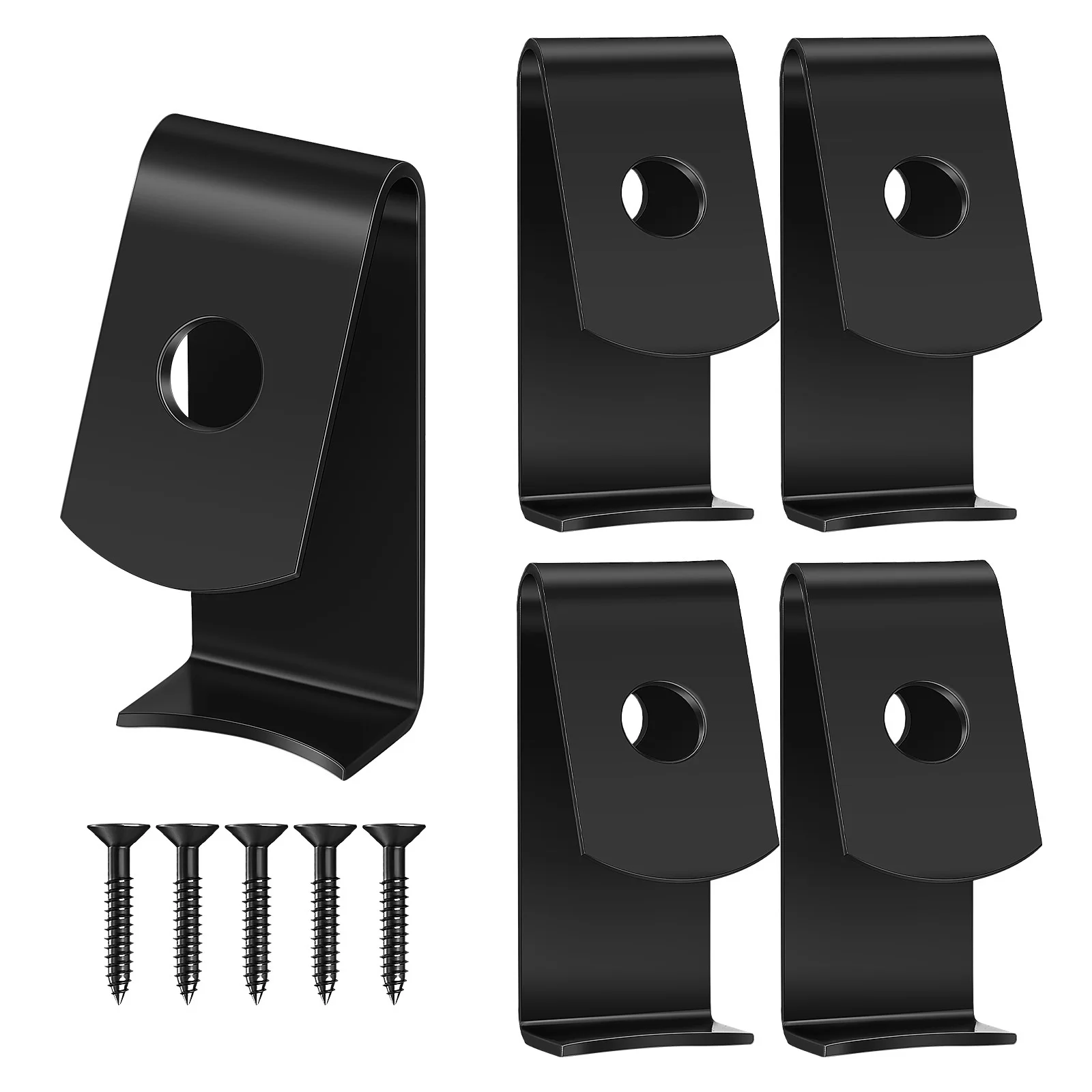 

5Pcs Clay Pot Hanger Hooks Metal Wall Mount for Flowerpots Indoor Outdoor Vertical Garden Setup with Screws Planter Wall Hanger