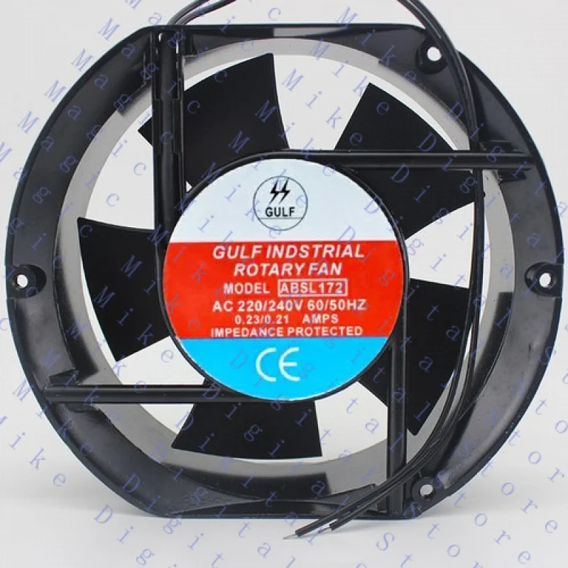 H  1 pcs FOR GULF INDSTRIAL ROTARY FAN ABSL172 AC 220/240V 17cm 17251 2 wire
