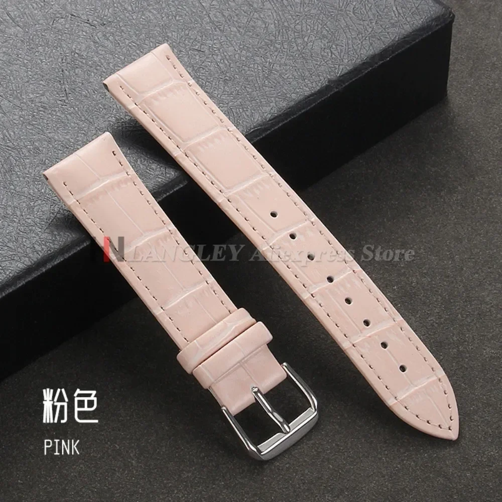 Uhrenarmband aus Kalbsleder mit goldener Schnalle, universell einsetzbar, 12/13/14/15/16/17/18/19/20/21/22/24 mm, Herren- und Damen-Uhrenarmband, Zubehör. – Detail 8