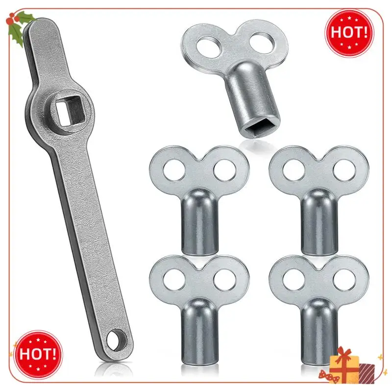 

ABLE-6Pcs Bleed Keys For Radiators Kits,Radiator Vent Handle And 5 Bleed Keys For Bleeding With Double Hole For Heaters