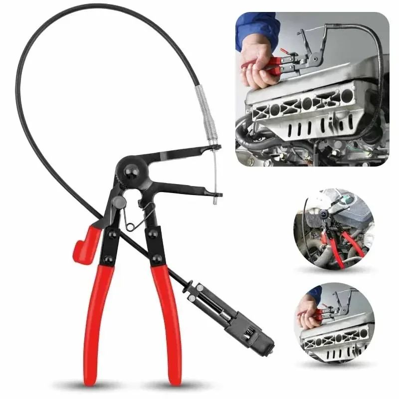 Bendable Hose Clamping Pliers Repair Tools Flexible Cable Type Swivel Pincer Clamps Removal Tool Automotive Radiator Fuel Water