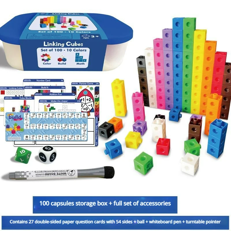 Magic Cube Puzzle Building Blocks Kindergarten Educational Color Recognition DIY Building Blocks Toys Gifts With Changing Colors