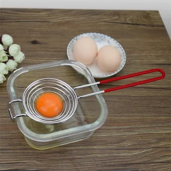 Egg Separator Long Handle Egg White Separator Stainless Steel Egg Yolk Divider Filter…