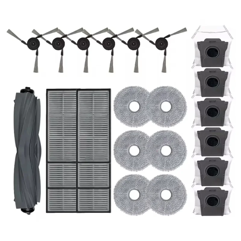 Dreame X40 Ultra/L40 Ultra、MOVA P50 Pro Ultra/P10 Pro Ultra用スペアパーツ、ブラシ、フィルター、モップクロス、ダストバッグ ABUD-25PCS