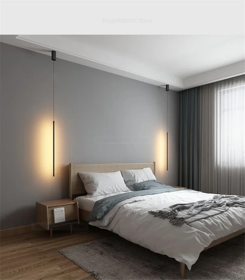 Imagem -04 - Nordic Simples e Moderno Pingente Luzes Led Quarto de Cabeceira Cozinha Pendurado Lâmpadas Decoração para Casa Luzes Penduradas Minimalista Luminária