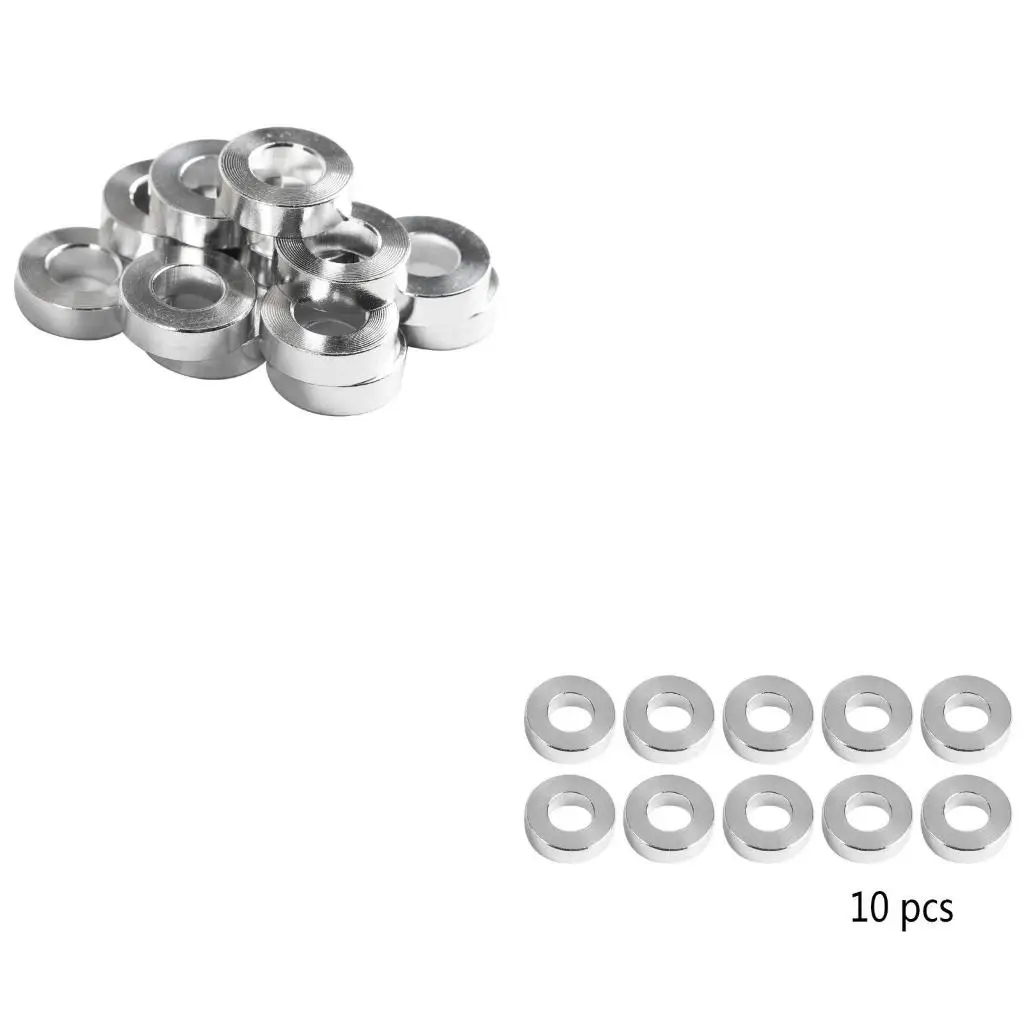 

10 Pieces DIY Model Silver Metal Aluminum Flat Washer Spacer Gasket (3mm/0.1in)