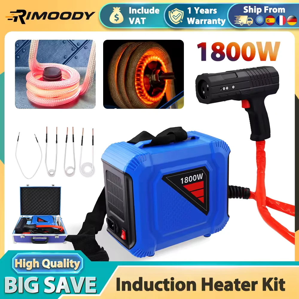 Podofo 1800W Mocny Magnetyczny Podgrzewacz Indukcyjny Ręczny do Użytku Domowego Bezpłomieniowy Podgrzewacz Indukcyjny do Odkręcania Śrub w Naprawach Samochodowych