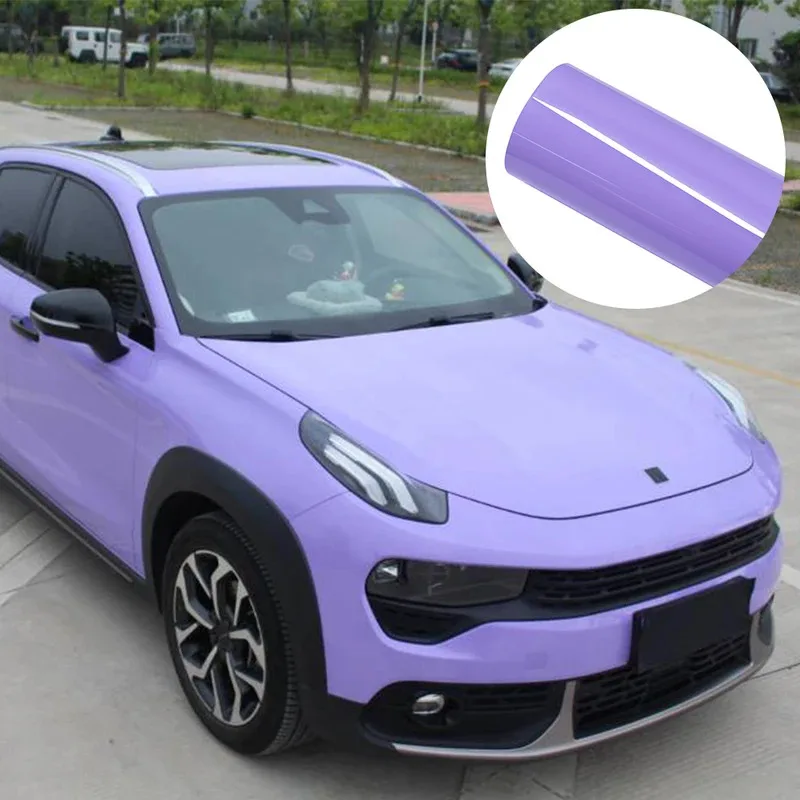 

Car Wrap Stickers Color Change Vinyl Film Ultra Gloss Violet Purple PET Bubble Free Auto Self Adhesive Sticker Car Accessories