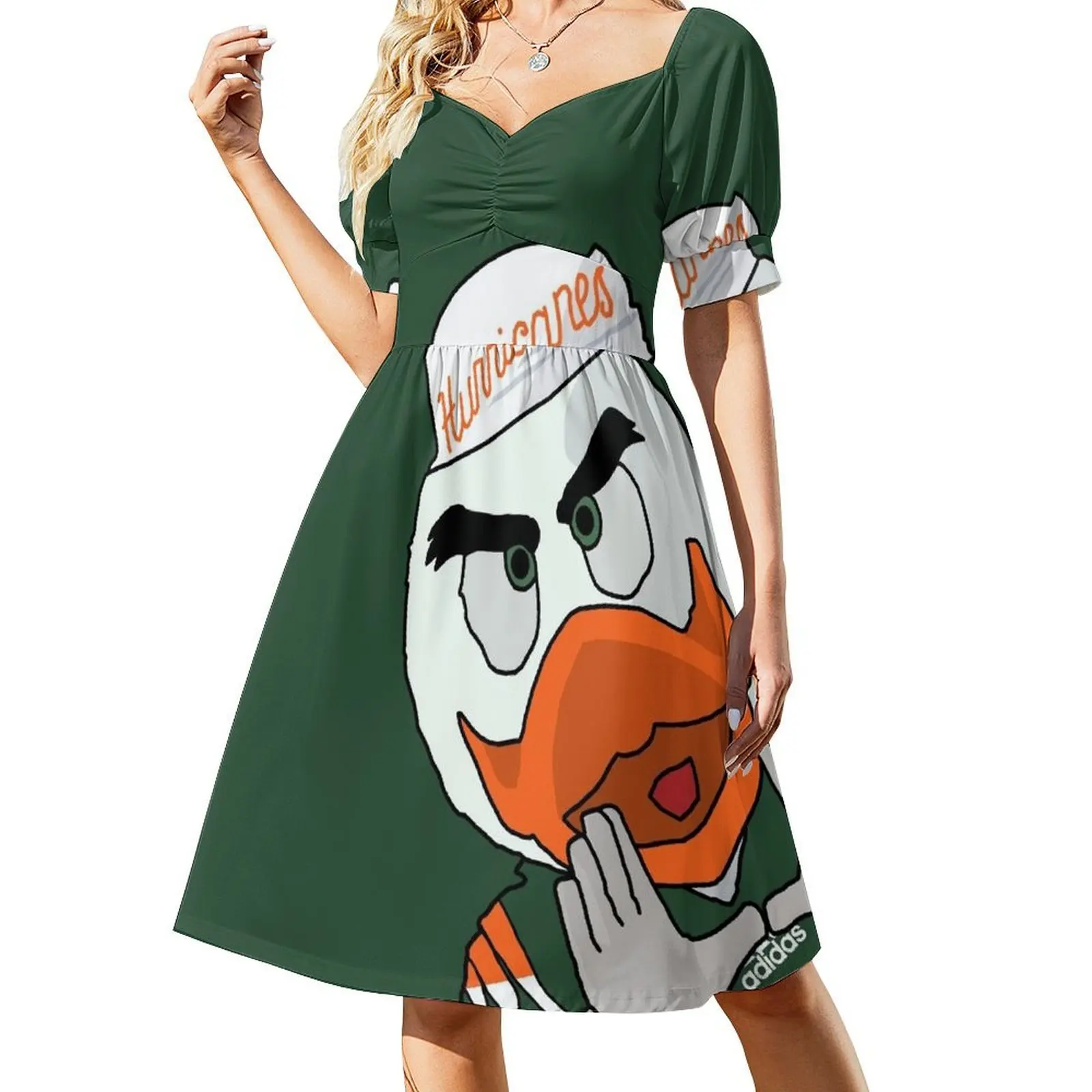 

University of Miami - Sebastian the Ibis Short Sleeved Dress womans clothing long sleeve dresses Dress