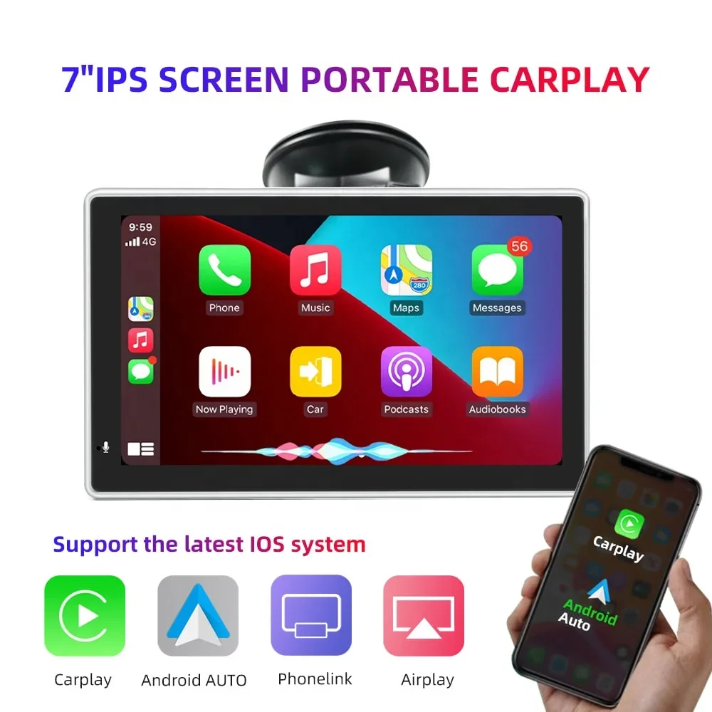 Car Android Auto Touch Screen Music Player Wireless Carplay Tablet Android Car Player 7 Inch Car Mp5 Player With Carplay