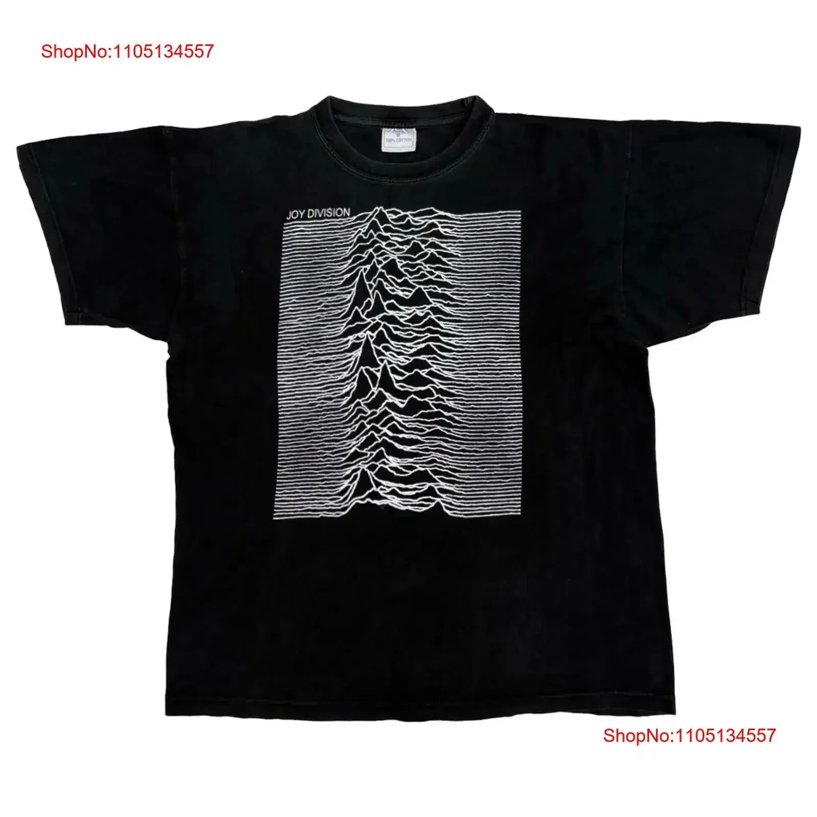 Joy Division 1990 90er Jahre Vintage Unknown Pleasures Band Album Cover Seltenes T-Shirt Vintage Washed Stylish Stretched Vielseitig
