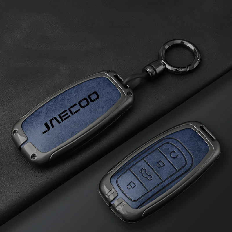 Capa de couro de metal para chave de carro, para chery jaecoo 7 j7 phev 2025 2024, suporte para chave de controle remoto, acessórios para carro