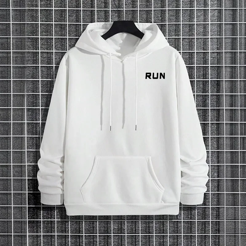 2026 Herbst Winter Herren-Sweatshirt Hochwertiger Kapuzenpullover mit Langen Ärmeln Einfarbiger Pullover Männliche Urban-Mode Lässiger Sportlicher Hoodie – Detail 2