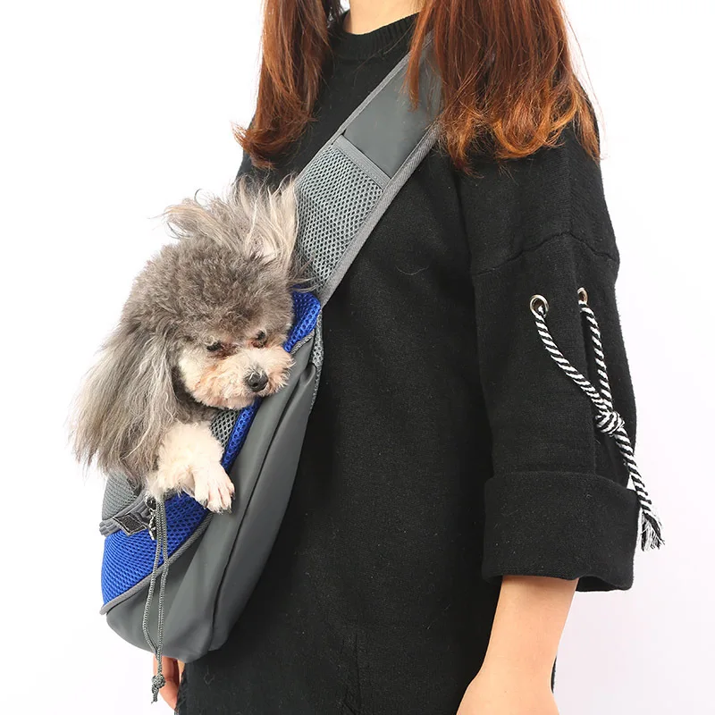 

Pet Dog Sling Carrier Outdoor Travel Dog Crossbody Breathable Mesh Safe Sling Bag Carrier Load Capacity 5 Kg For Dogs Cats