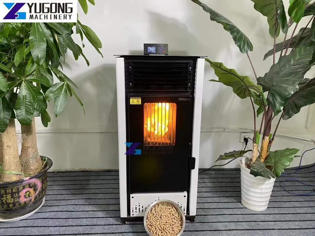 High Quality Modern Automatic Feeding Wood Burn Pellet Fireplace Biomass Heating Stove