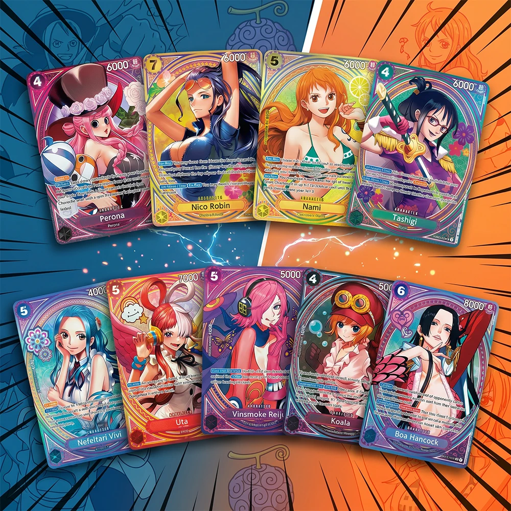9-teiliges Anime OPCG Sammelkarten-Set Boa Hancock EB03-026 SP SR Parallelkarte Heroines Edition 2025 Englisch Nami Uta Koala Perona