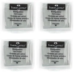 4PC Faber-Castell gomma da cancellare impastata gomme da cancellare morbide con custodia in gomma impastata arte pianoforte disegno gomma da disegno cancelleria