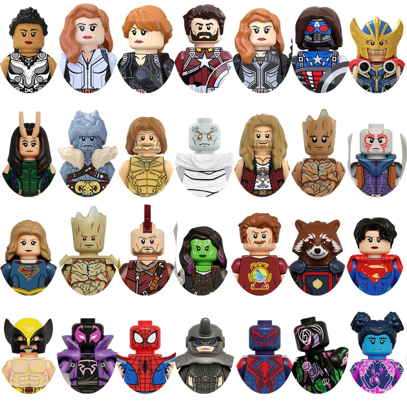 

Popular Movie Armor Hero Web Hero Shield Hero Hammer Hero Building Blocks Building Block Small Puppet Set Kids Toy Gift