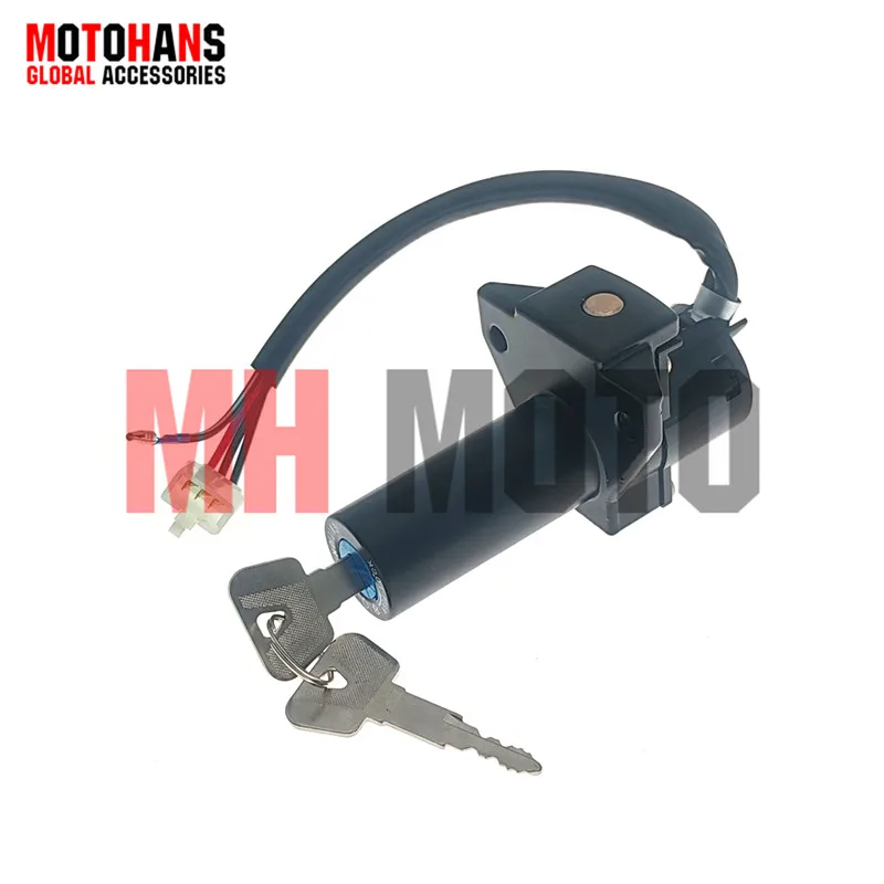 

MOTORCYCLE IGNITION KEY SWITCH IGNITION LOCK 3 MALE PLUG+1 CABLE ACCESSORIES FOR YAMAHA YBR125C LIBERO125
