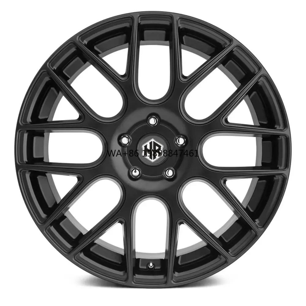

New 5-Hole Black Aluminum Alloy Wheels Deep Dish Multi-Spoke Design with 100mm PCD Available in 20mm 25mm 30mm 35mm 40mm ET