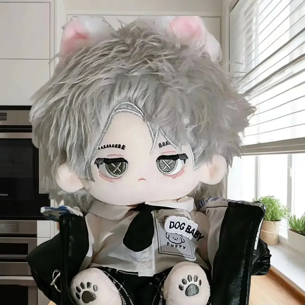 Wypchana 20cm gra Anime Identity V Aesop Carl Pluszowa lalka Zabawka Bawełna Cosplay Miękka sukienka Kolekcja fanów Pluszaki Prezent urodzinowy