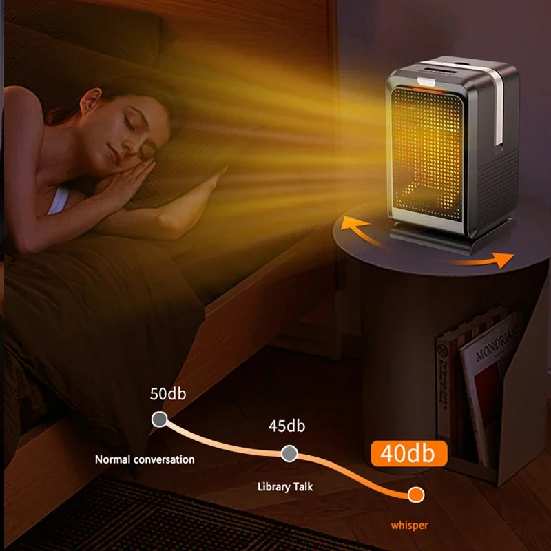 Portable Desktop PTC quick heating shaking head electric both cooling and heating small household With Remote Control 1000W