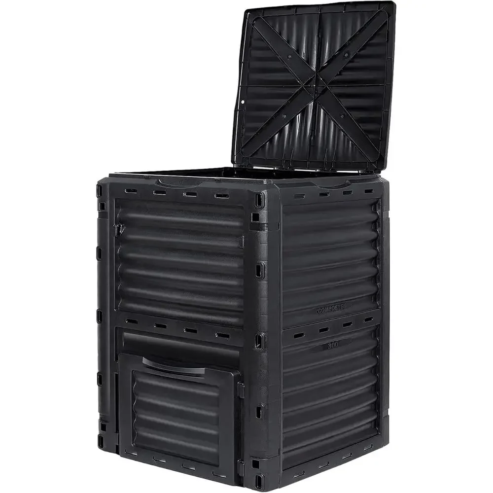 80 Gallon Large Outdoor Compost Bin - BPA-Free, Easy Assembly, Lightweight, for Rich Soil Creation