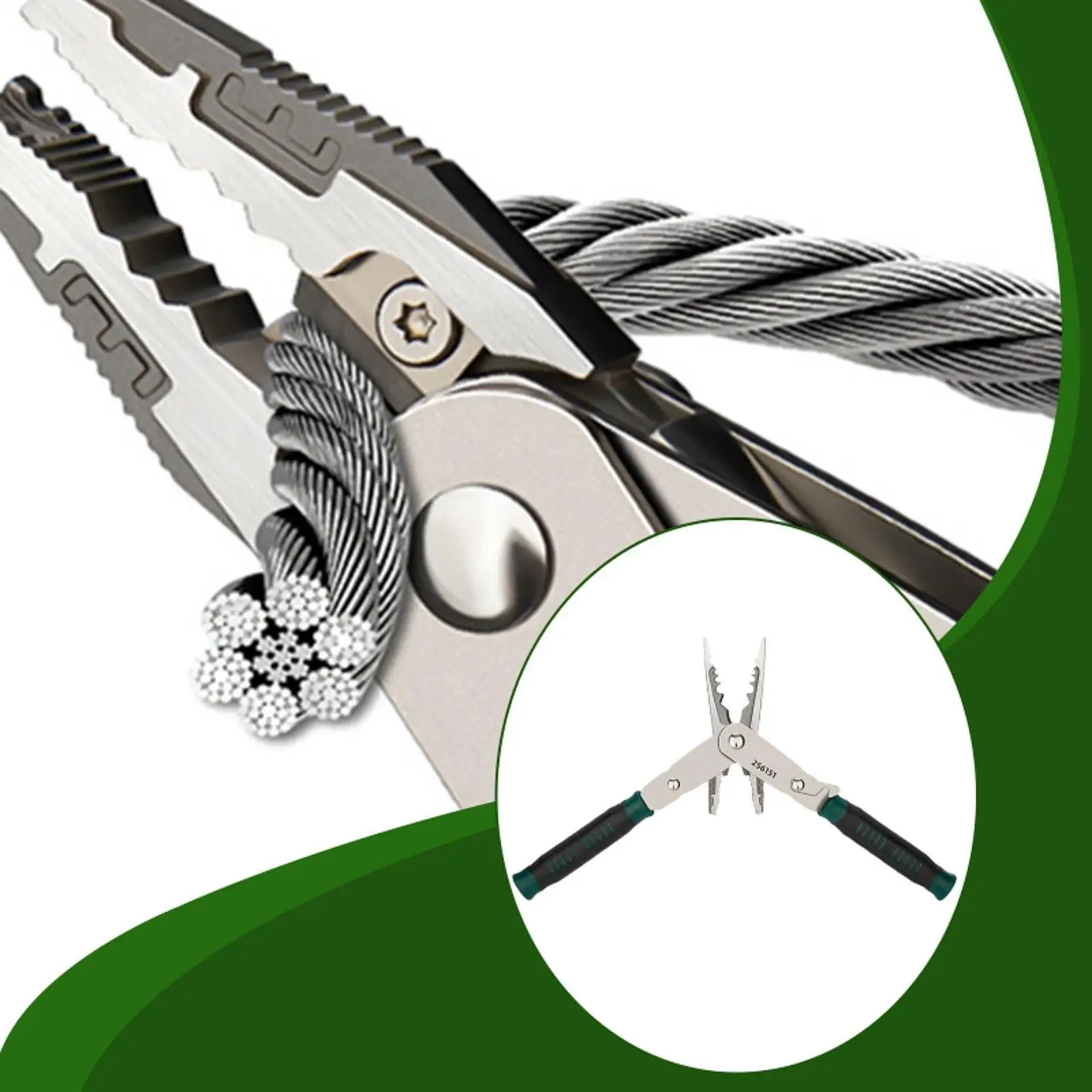 Wire Stripper Pliers for Home DIY Use Long Nose Flip Dualuse Linesman Pliers Wire Cutter Multipurpose Portable Ergonomic Grip